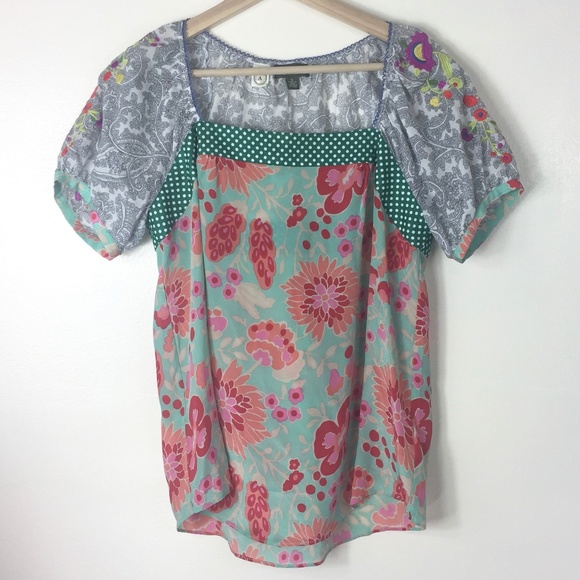 Anthropologie Tops - Fei Anthropologie Archival Collection Blouse Sz Sm